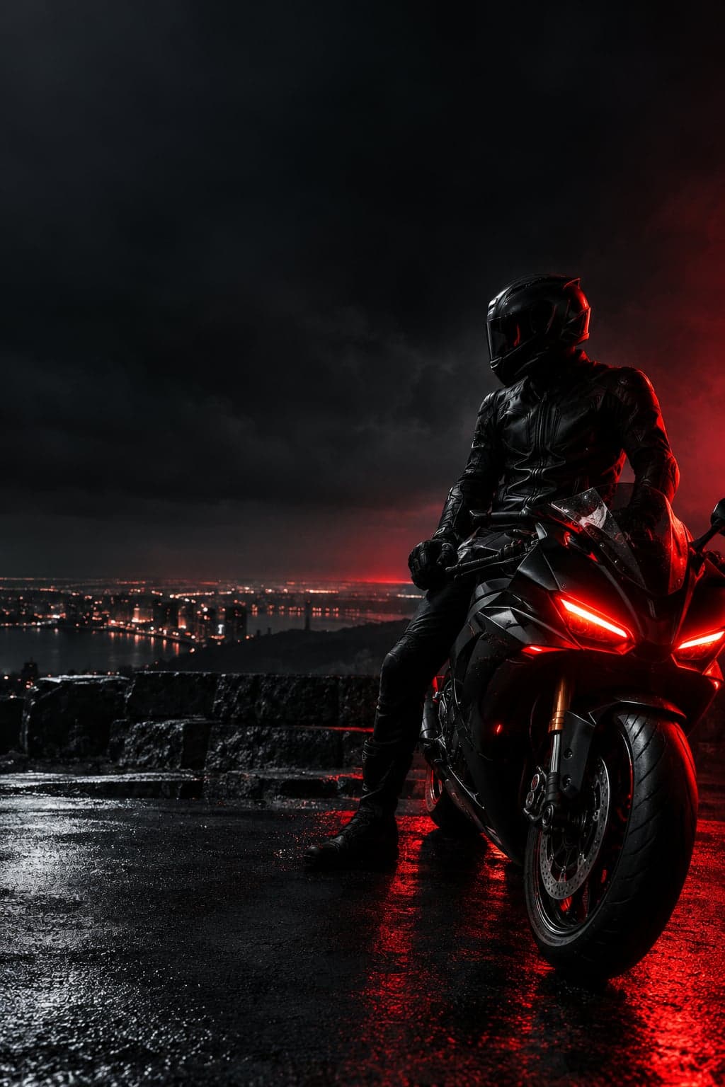 Người lái xe mô tô cùng trang bị bảo hộ BigBike
