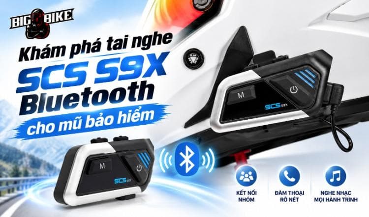 Khám phá tai nghe SCS S9X Bluetooth cho mũ bảo hiểm