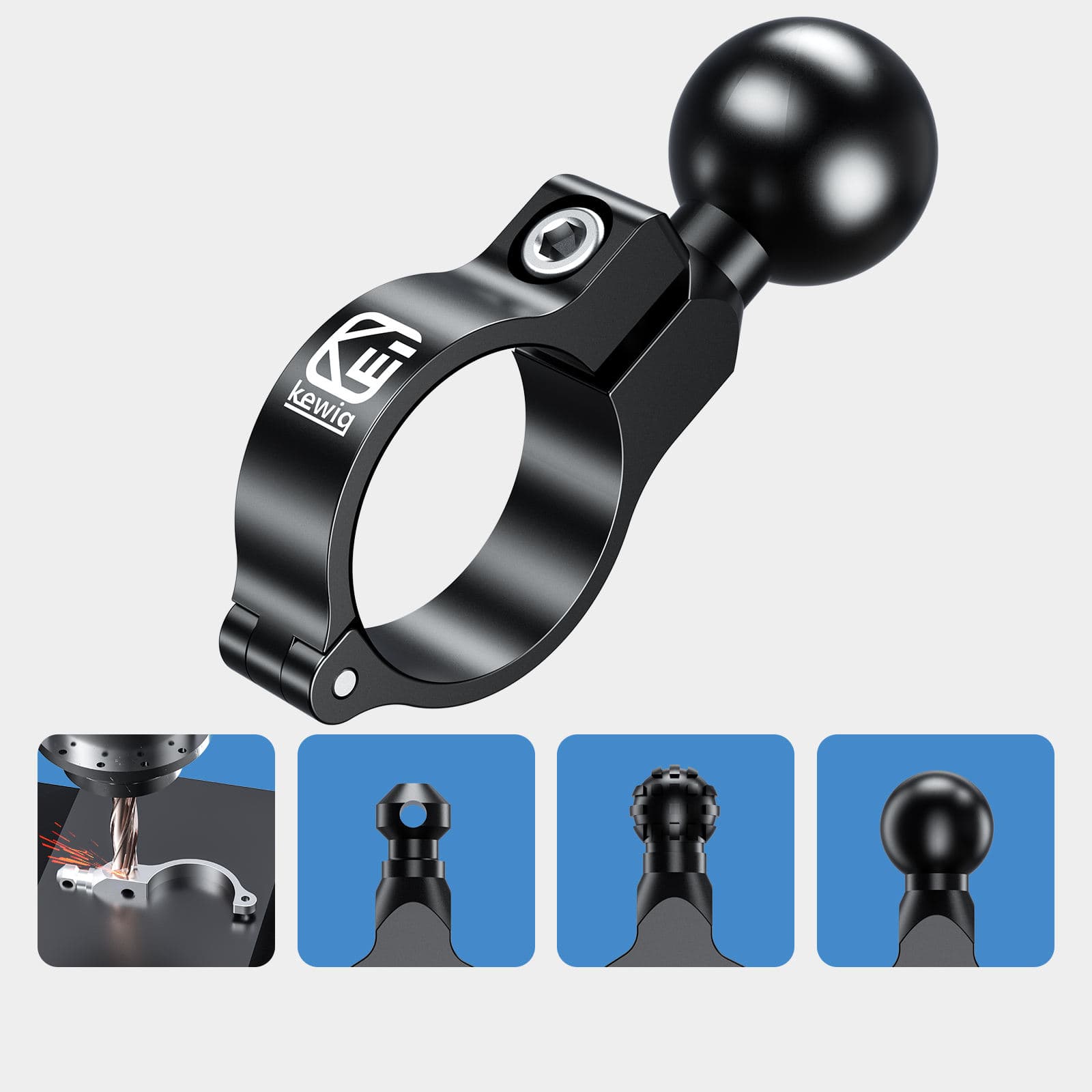 Kewig C2U2 handlebar clamp with 1 inch ball