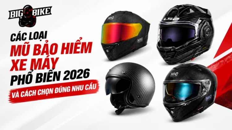 Các loại mũ bảo hiểm xe máy: Cách chọn theo nhu cầu