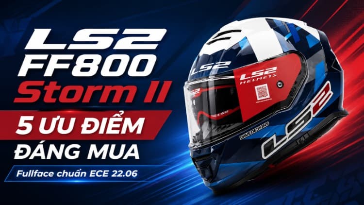 Mũ bảo hiểm LS2 FF800 Storm II đạt chuẩn ECE 22.06