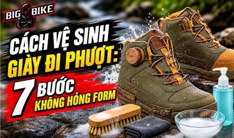 Cách vệ sinh giày đi phượt: 7 bước không hỏng form