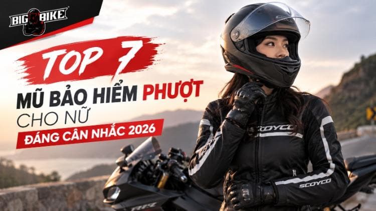 Top 7 mũ bảo hiểm phượt cho nữ đáng cân nhắc tại Bigbike