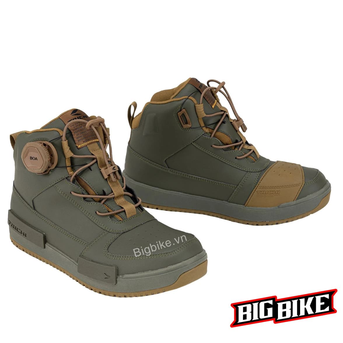 TAICHI Giày Bảo Hộ Mô Tô Xe Máy Phượt RSS014 BREAK KHAKI Chống Thấm Nước