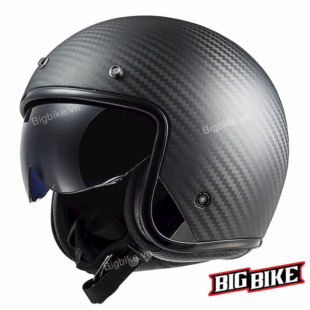Mu bao hiem LS2 Bob carbon OF601 01