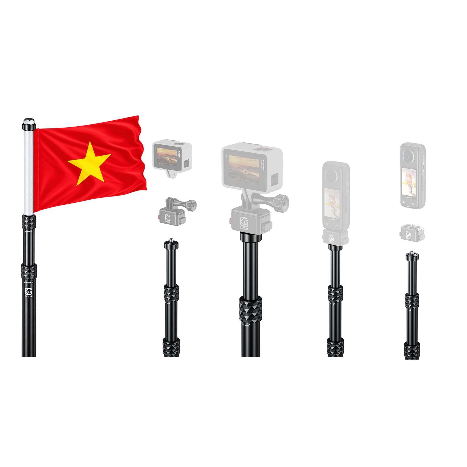 Cần gắn camera hành trình sau xe Kewig QG-1