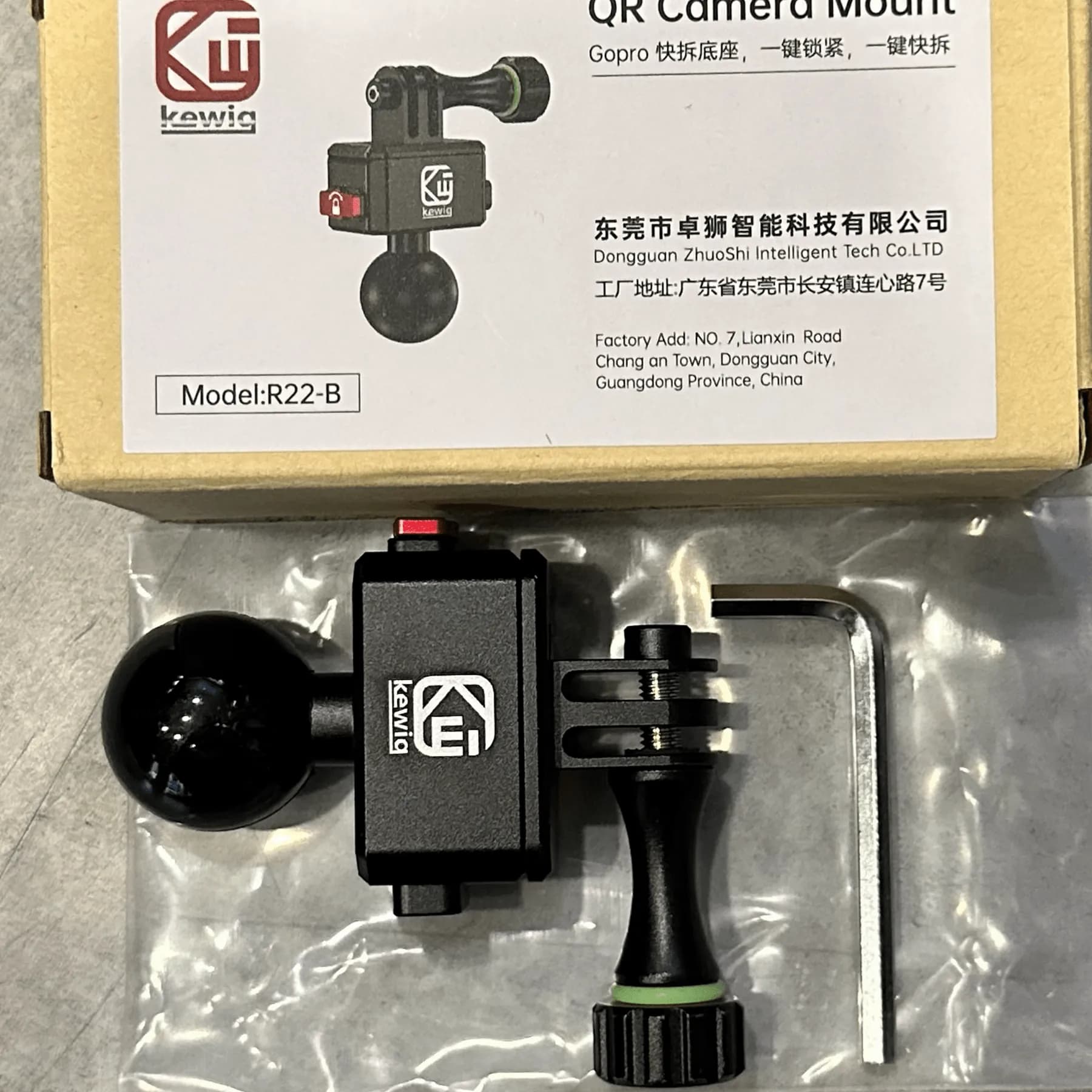 Ngàm tháo nhanh cho camera GoPro Kewig R22-B