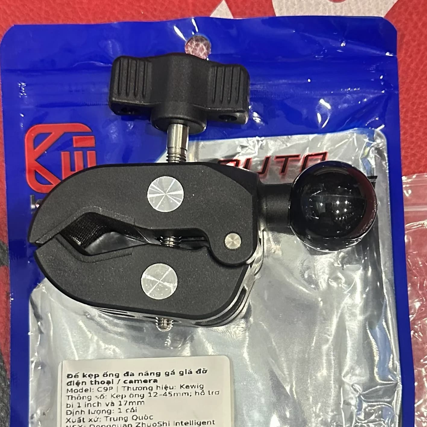 Kẹp càng cua đầu bi 1 inch Kewig C9P