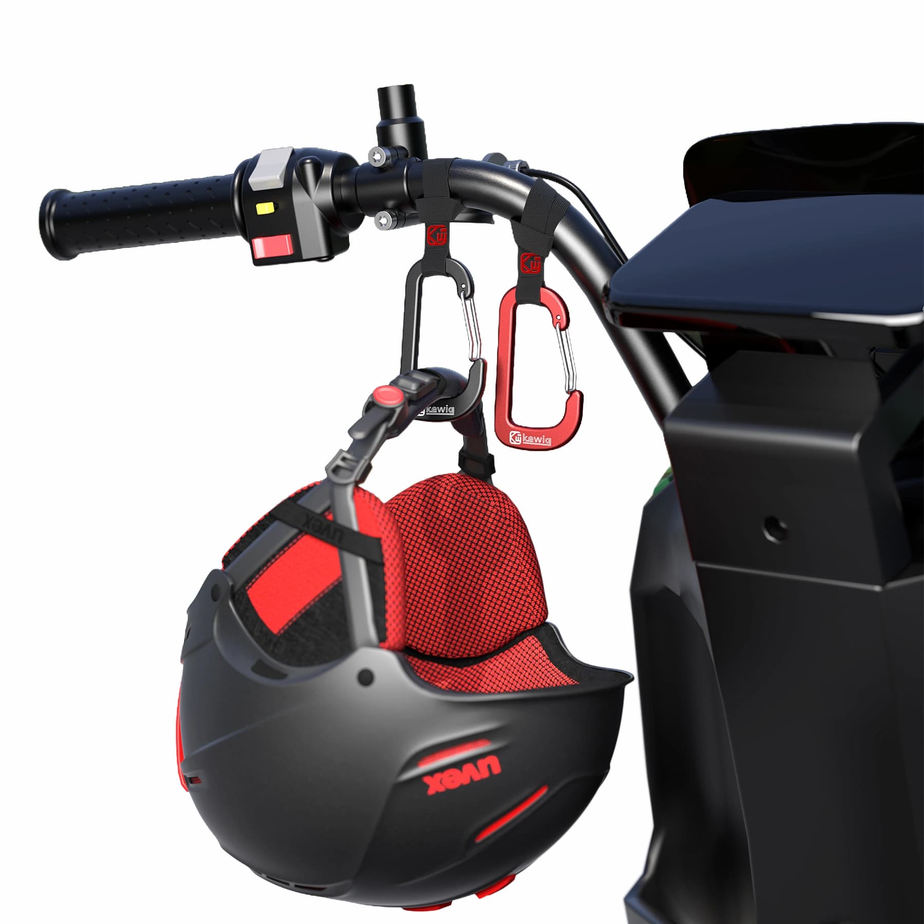 Móc treo đồ xe máy siết dây đai Kewig CBK-3S