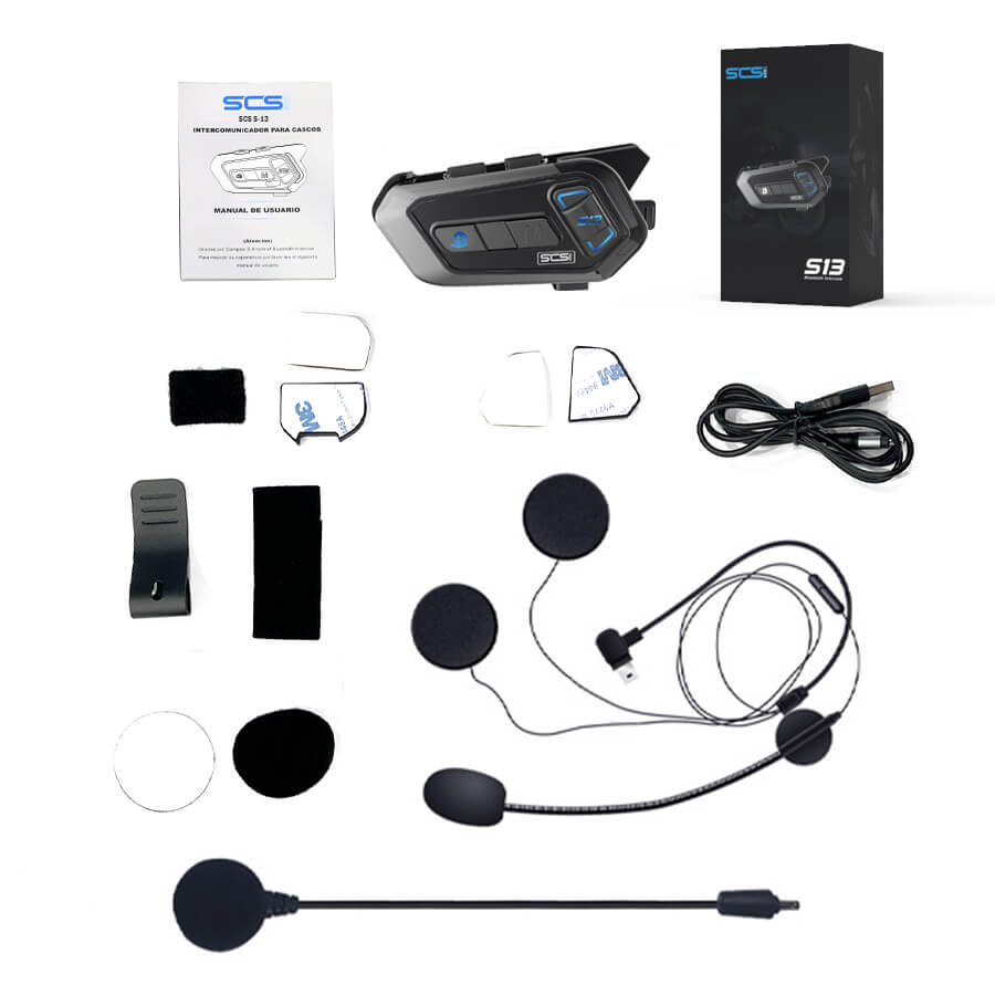 Tai nghe bluetooth gắn mũ bảo hiểm mô tô phượt SCS S-13