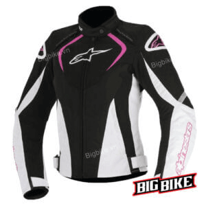Women's leather motorcycle jacket