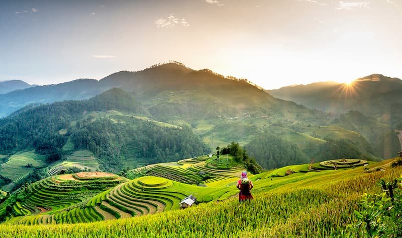 Những thửa ruộng bậc thang độc đáo tại Mù Căng Chải, Yên Bái