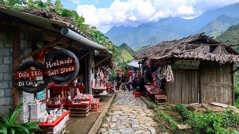 Khung cảnh bản Cát Cát tại Sapa