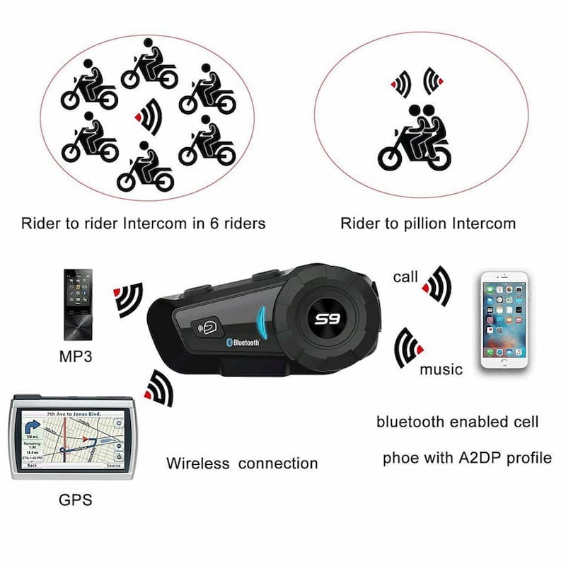 tai nghe bluetooth cho mũ bảo hiểm đa tính năng