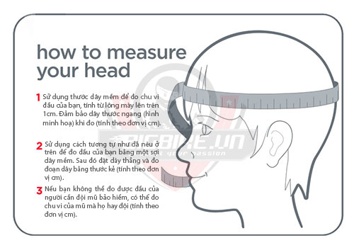 cách đo size mũ bảo hiểm