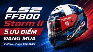 Mũ bảo hiểm LS2 FF800 Fullface Storm II cho biker đi phố và đi tour