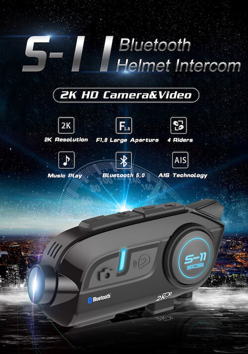 Tai nghe bluetooth intercom gắn mũ bảo hiểm tích hợp camera 2K SCS S-11 (9) (1)