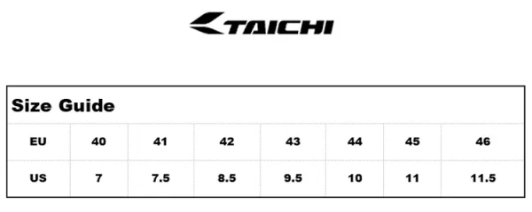 Taichi Shoes Sixe Guide