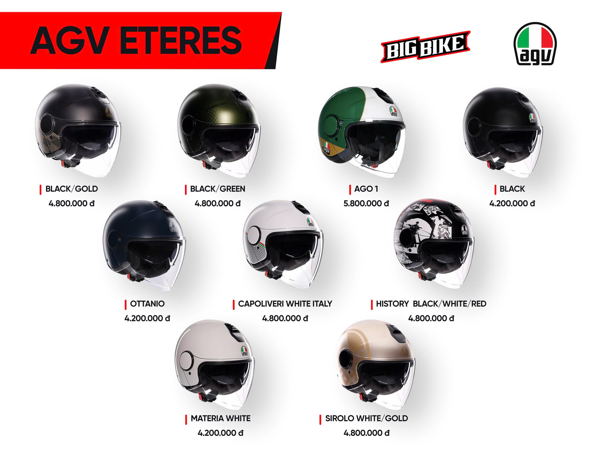 BẢNG MÀU AGV ETERES