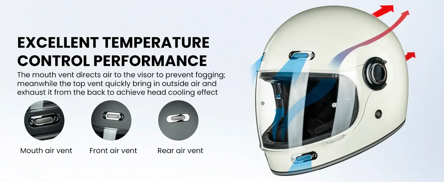 Thiết kế 4 khe lấy gió phía trước + 2 khe thông gió lớn phía sau Thiết kế 4 khe lấy gió phía trước + 2 khe thông gió lớn phía sau