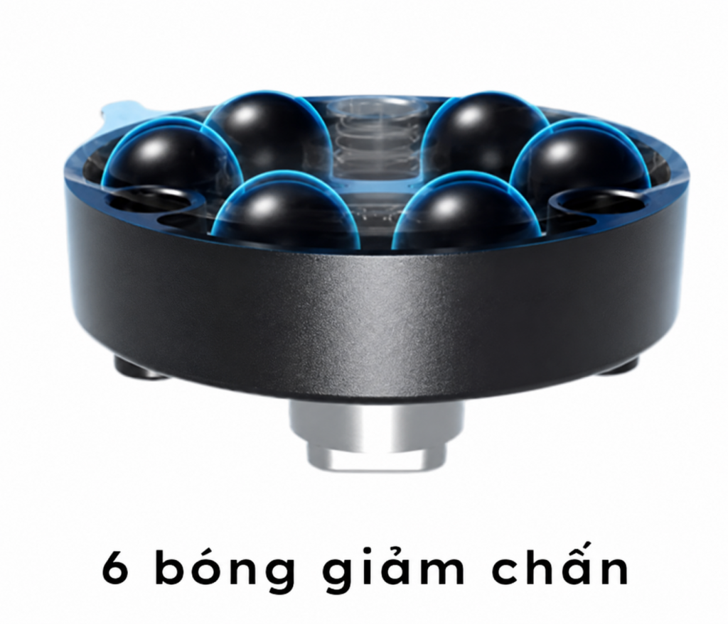Kewig thiết kế chống rung bằng 6 bóng cao su giảm chấn bảo vệ điện thoại